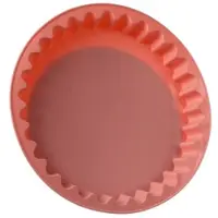 MARELIDA Backform Silikon rosa 26,5cm Kuchenform Tarteform Quicheform rund