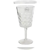 Décoris Weinglas 18cm Kunststoff - Weinkelch gemustert Trinkgeschirr Gläser Rotweinglas Weißweinglas Cocktailglas Aperitifglas Trinkglas Transparent