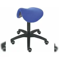 Proregal Sattelhocker Lexington, multibeweglicher Sitzmechanik, Sitzhöhe 52-71cm, Tragfähigkeit 110kg, Polstersitze, Kunststoff-Fußkreuz, Rollen, Blau