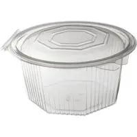 Daybays 150 Stk. Haushaltsbox PP 1500 ml 220x216x67 mm 8 Eckig Salat-Box Alpha mit anhängendem Deckel