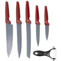 San Ignacio - Set mit 5 Edelstahlmessern mit Schäler Ahorn