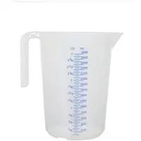 Schneider - Meßbecher, 3,0 l, geprägte Skala, blaue Schrift, offener Griff