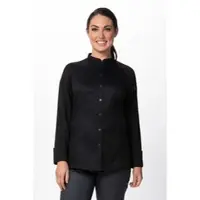 Chef Works Damenkochjacke Tulum Flex Serie nachhaltig, Knöpfe, Cool VentTM, Black, Größe XS