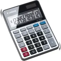 Canon Tischrechner LS-122TS 12-stellig Solar/Batterie silber Packung mit 10 Stück