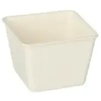 Papstar 50 Fingerfood - Schalen, Zuckerrohr "pure" eckig 50 ml 3,8 cm x 4,6 cm x 4,6 cm weiss