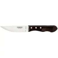 Tramontina JUMBO Steakmesser, 12 Stück, Edelstahl, rostfrei, FSC-zertifizierter Holzgriff, spülmaschinenfest