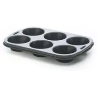 Excelsa Muffinform Classic Baked 6 Portionen Stahl schwarz