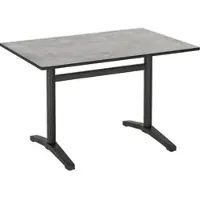 BIG Möbel Gastro Outdoor Terrassentisch Richard Double | 120x70 cm | HPL Compact Beton Grau | Made in Germany