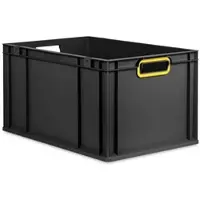 Proregal Eurobox Nextgen Color HxBxT 32x40x60cm 65 Liter Griffe Gelb Offen Schwarz Eurobehälter Transportbox Transportbehälter