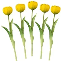 Creativ Green Kunstblume "Tulpe", gelb, H:37cm, Kunststoff, Kunstpflanzen, Kunstblume, mit real-touch-Blüten