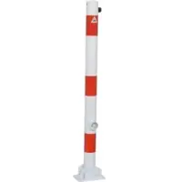 SCHAKE Absperrpfosten Typ 460FUH, umlegbar + Dreikantverschluß, zum Einbetonieren, Ø 60mm, feuerverzinkt