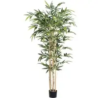 Creativ Green Kunstbaum "Bambus", grün, H:150cm, Kunstpflanzen, Kunstbaum, mit echten Bambusstäben