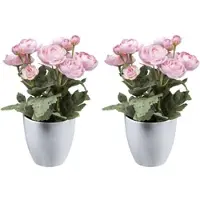 Creativ Green Kunstblume "Ranunkel", gelb (hellgelb), H:20cm Ø:15cm, Polyester, Kunstpflanzen, Kunstblume