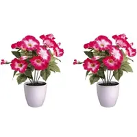 Creativ Green Kunstblume "Petunie", pink, H:28cm Ø:22cm, Polyester, Kunstpflanzen, Kunstblume