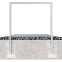 SCHAKE Anlehnbügel aus Vierkantrohr 60x40mm, Breite: 450mm, Höhe:1200 mm, ohne Querholm feuerverzinkt