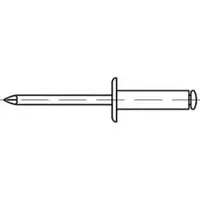 Industrial Quality Supplies Blindniete Alu/Alu Flachkopf K 9,5 3,2 x 6,1 S