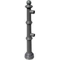 SCHAKE Alu Stilpfosten Typ 495B anthrazitgrau, beschichtet, ca. 900 mm Überflur Eckpfosten für Ober- und Knieholm 90°