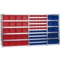 Regalwerk BERT Eurokastenregal Anbaufeld HxBxT 2075x1285x600mm 11 Fachböden