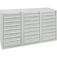 Stumpf Schubladenschrank Serie T-100/35-3, 21 Schubladen lichtgrau (18x100, 3x200mm)