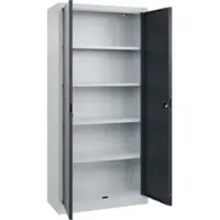 C+P Büro-Flügeltürenschrank Basis PLUS, 1950x930x400mm, 7035/7016