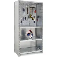 Regalwerk BERT-Werkstatt-Regal mit Vollblechseitenwand Anbaufeld HxBxT 2000x1005x500 mm