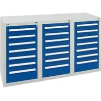 Stumpf Schubladenschrank Serie T-100/35-3, 21 Schubladen enzianblau (18x100, 3x200mm)