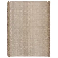 KADIMA DESIGN Teppich aus Wolle handgewebt | Gerippte Textur | Pflegeleicht & Robust | 200x290cm