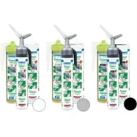 Weicon Flex 310 M Classic, elastischer Klebstoff auf MS-Polymer-Basis für den vielseitigen Einsatz, 1 Set, grau