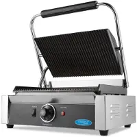 Maxima Contactgrill Gegroefd Enkele Grillplaat 33,5 cm - Professionele Grill - Gietijzeren Bakplaten