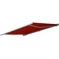 Mendler Elektrische Kassettenmarkise T123, Markise Vollkassette 4,5x3m Polyester bordeaux-rot