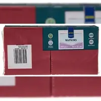 Metro Professional Zelltuch-Servietten, 24 x 24 cm, 1/4 Falz, 2-lagig, bordeaux, 8 x 250 Stück