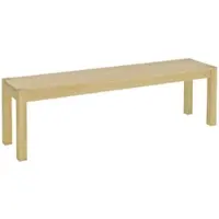 MODFU Sitzbank Holzbank Essbank Kiefernholz Natur 150x33x45 cm für Küche Esszimmer Flur mit Anti Rutsch Fußpads modern belastbar bis 330 kg