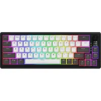 HATOR Skyfall Pro Wireless 65, Verkabelt & Kabellos, USB + RF Wireless + Bluetooth, Mechanischer Switch, QWERTY, RGB-LED, Schwarz, Grau