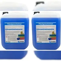Faba Chemie 2 x 10 L Flüssigwaschmittel Konzentrat blau frisch angenehm Universal Color