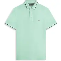 Tommy Hilfiger Tipped Slim Fit Polo Crushed Mint Größe: M | Poloshirts Outlet | Herren | Cyan