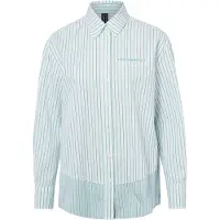 Marc Cain Long-Bluse Hemdkragen weiss