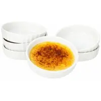 MamboCat 6er Set Leni Auflauf Förmchen Schälchen Ø11,4cm weiß Mini-Backform Porzellan