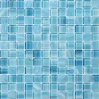 Premium Mosaic Glasmosaik Premium Mosaik aqua blau 30x30 cm glänzend MOSCH192