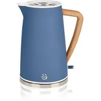 Swan SK14610BLUNEU Wasserkocher 1,7L Ultra Schnell Kabellos Modernes Design Nordic Blau