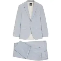 BOSS Zweiteiliger Regular-Fit Anzug aus Stretch-Bouclé Grösse 52
