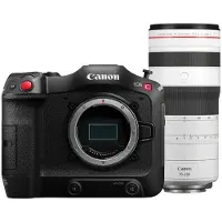 Canon EOS C70 Body + RF 70-200mm F/2.8L IS USM Z - White