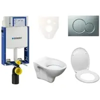 Ceramia Geberit Wand-WC Set für Einmauerung + S-Line Pro WC 110.302.00.5ND3