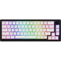 HATOR Skyfall Wireless 65, Verkabelt & Kabellos, USB + RF Wireless + Bluetooth, Mechanischer Switch, QWERTY, RGB-LED, Schwarz, Weiß