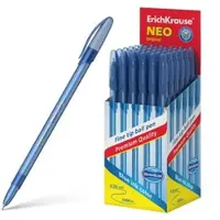 Erich Krause Kugelschreiber 0,26mm 50er Pack Blau - Kulis Kulischreiber Stifte Schreibstifte für Schule & Bürobedarf - Neo Original