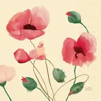 Duni Tissue-Serviette 33 x 33 cm Poppy Charm 3-lagig, 1000 Stk/Krt (4 x 250 Stk)