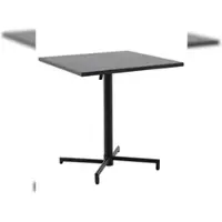 Metro Professional Bistrotisch klappbar Aveiro, Stahl, Holz-Effekt-Druck, 70 x 70 cm, quadratisch, dunkelgrau/schwarz