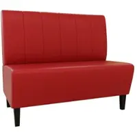 BIG Möbel Gastro Sitzbank Paris | 140 cm breit | Kunstleder Rot | Vertikal | Dinerbank