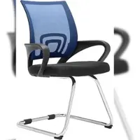 Proregal Besucherstuhl HARLEM HxBxT 91x59x53cm Stoff Blau Konferenzstuhl