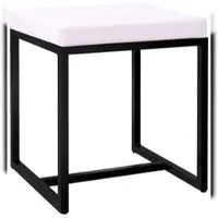 Proregal CHEFGASTRO Sitzhocker PALMA Schwarz Kunstleder HxBxT 48x40x40cm Weiß