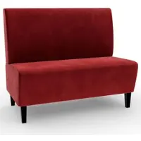 BIG Möbel Gastro Sitzbank Paris | 180 cm breit | Samtstoff in Rot | Glatt | Dinerbank